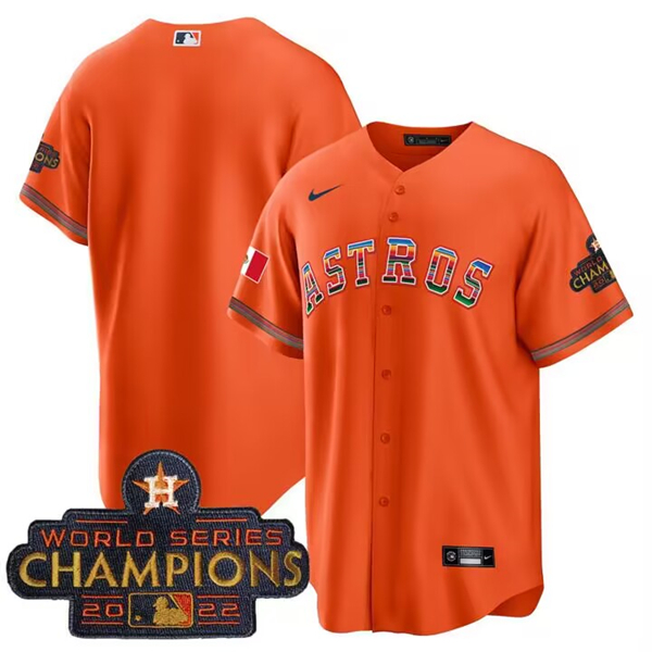 Men's Houston Astros Blank Orange Mexico With World Serise Champions Patch Cool Base Stitched Baseball Jersey Men's Houston Astros Blank Orange Mexico With World Serise Champions Patch Cool Base Stitched Baseball Jersey